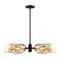 Designers Fountain Gatsby 6-Light Matte Black Mid-Century Modern Geometric Chandelier for Dining Rooms D306M-6CH-MB - alternate 1